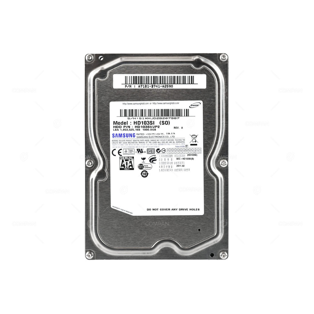 HD103SI SAMSUNG HARD DRIVE 1TB 5.4K 3G 32MB SATA II 3.5 LFF HD103SI/JP2, A7181-B741-A2590
